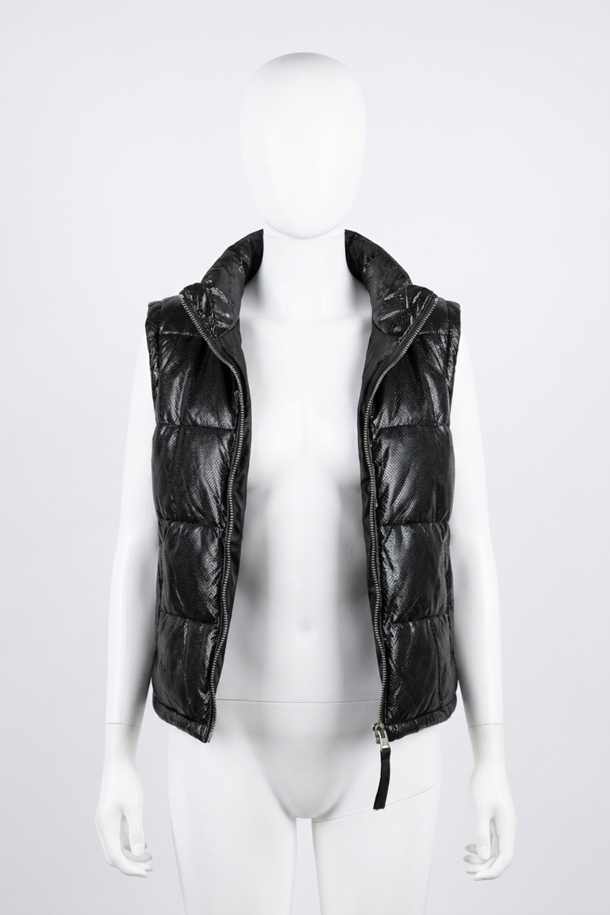 NEW MAURITIUS ellice leather vest in black